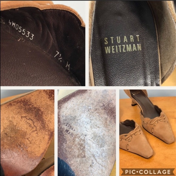 Stuart Weitzman 🦋 Tan Suede Leather Kitten Heels - Picture 8 of 8